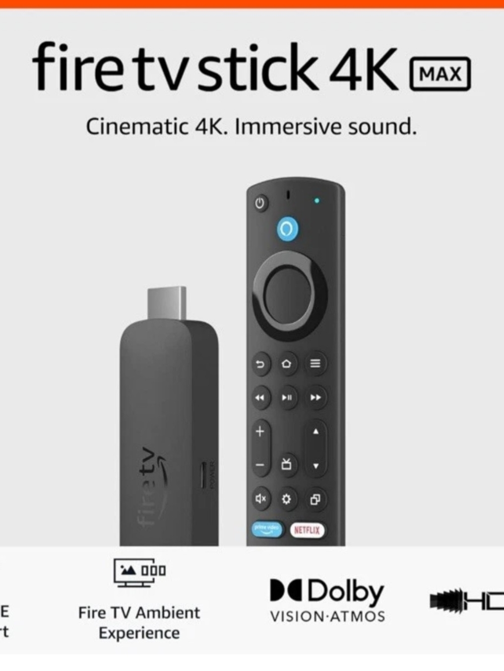 Amazon Fire TV Stick 4K Max Streaming Stick and Alexa Remote in Black